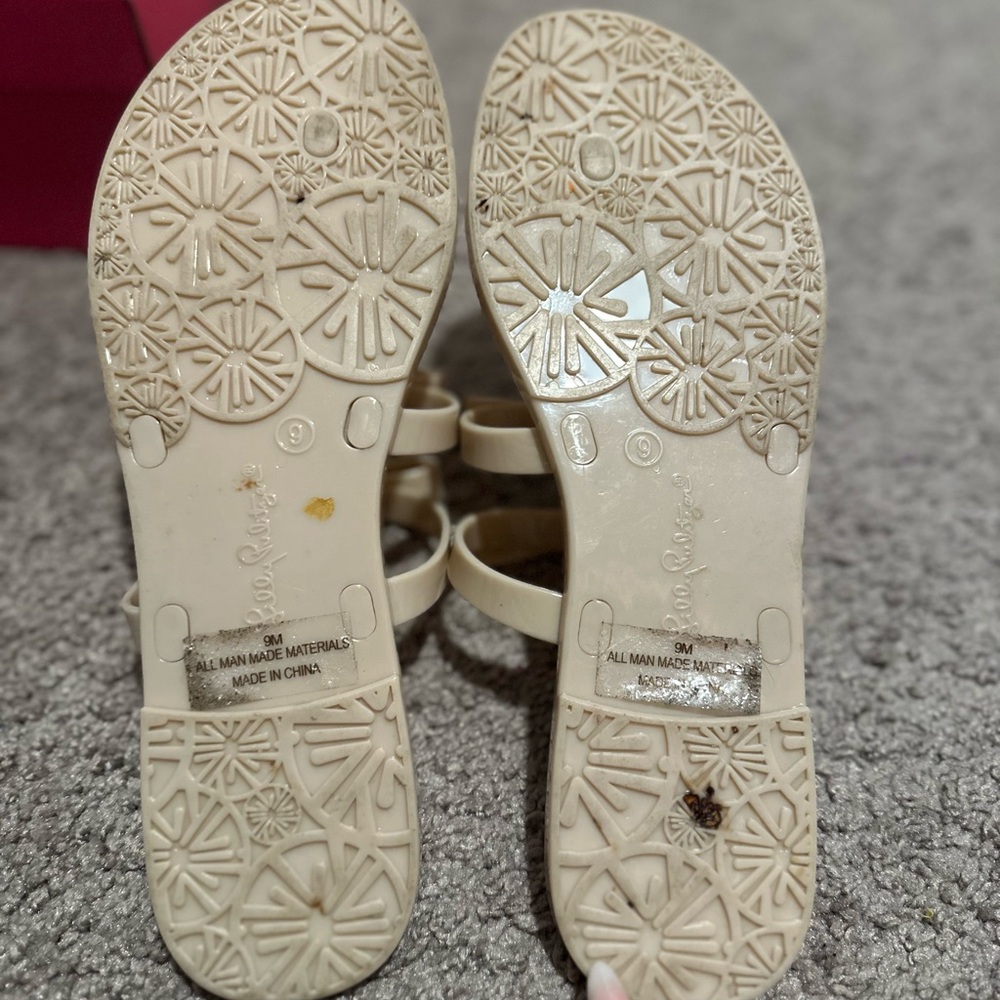 Lilly Pulitzer Harlow Jelly Sandals in Nude - Picture 6 of 10